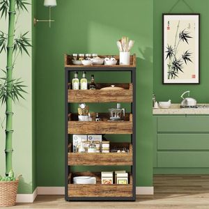 Étagère à fruits en bois pour le rangement à domicile, unité d'étagérage pratique et élégante - Product Image 5