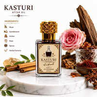Huile d'attar Kasturi 100% pure, distillée à la vapeur, huile essentielle d'encens, aromathérapie boisée et terrestre, qualité supérieure, unisexe