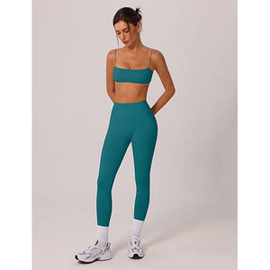 Conjunto de Yoga y Ciclismo para Mujer, Sujetador Deportivo Rockcraft, Leggings de Cintura Alta, Ropa de Gimnasio para Danza, Traje de Nylon y Spandex que Moldea la Figura y Absorbe la Humedad - Product Image 5