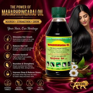 Aceite de Mahabhringraj Personalizado Anticaída y para el Crecimiento del Cabello, Productos para el Crecimiento del Cabello de Marca Privada, Aceite Capilar Herbal Natural Vegano Indio - Product Image 2