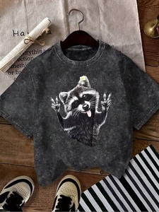 100% Cotton Acid Wash T Shirts Comfortable New Design Quick Dry Oversized Breathable Short Sleeve <b>Men</b> - Product Image 3