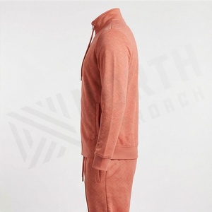 Survêtement en velours de haute qualité personnalisé pour hommes, vêtements de sport en velours, survêtement en molleton de luxe pour hommes, survêtements pour hommes - Product Image 3