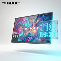 Tableau Blanc Interactif Intelligent 4K de 110 Pouces pour Éducation, Android 15, 40 Points Tactiles, Caméra IA, Panneau pour Appel d'Offres Scolaire