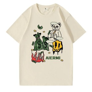 Custom Logo Factory Manufacture High Quality DTF Printed Oversized <b>T</b>-<b>Shirts</b> For Men & Women 80% Cotton 20% <b>Polyester</b> <b>T</b>-<b>Shirts</b> - Product Image 4
