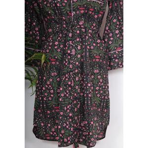 Vestido Floral Transpirable y Ecológico para Mujer, 100% Algodón, Tejido con Impresión Digital, Cuello en V, para Eventos Formales/Nocturnos, Verano/Invierno/Primavera - Product Image 6