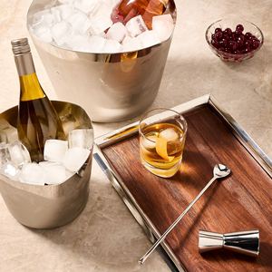 Wholesale Luxury Rectangular Acacia Wood Serving Tray Bulk Hotel Platter with Elegant Polished Silver Metal Frame Home Decor - Product Image 6