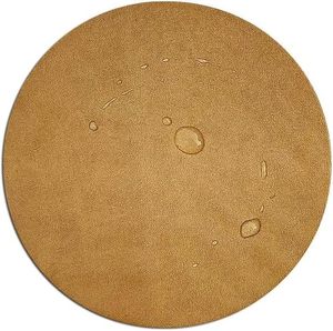 Sous-verres en cuir pleine fleur, naturels, ronds, lot de 6, sous-verres pour verres, sous-verres pour boissons, avec support inclus - Product Image 5