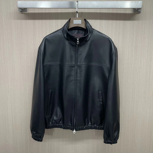 Wholesale Custom Winter Genuine Men's Leather <b>Jacket</b> Hot Supplier Streetwear Clothes Bomber Leather <b>Jackets</b> for men - Product Image 3
