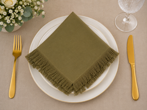 Serviette de table carrée réutilisable en coton et lin de luxe 50x50cm pour la salle à manger à domicile - Product Image 1