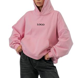 Sudadera con Capucha Extra Grande para Mujer, con Logotipo Personalizado al por Mayor, de Forro Polar Suave y Cálido para Invierno, Ajuste Holgado, con Bolsillo Tipo Canguro - Product Image 1