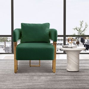 Silla Lateral Moderna TS con Patas de Metal Dorado, Silla Decorativa para Sala de Estar sin Ruedas, para Área de Vestir o Sala de Recepción - Product Image 2