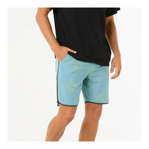 Men's <b>Light</b> Blue Floral Print Quick Dry <b>Board</b> Shorts With Drawstring Waist And Side Stripe Casual Swimwear - Product Image 2