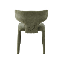 Chaise de salle à manger en tissu vert, nouvelle conception, pour salon, fournie directement par l'usine