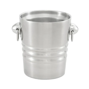Cubeta para Hielo de Acero Inoxidable, Diseño Redondo Minimalista, Resistente al Óxido, Enfriador de Bebidas para Fiestas - Product Image 1
