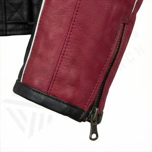 Veste en cuir NAI-0473C, style motard, vêtement de protection pour moto, vente en gros, couleur personnalisable - Product Image 6