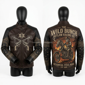 Vintage Tan Leather Moto <b>Jacket</b> Men V-Twin Engine Graphic Cafe Racer Biker Coat Distressed Brown <b>Racing</b> Leatherwear Supplier - Product Image 6