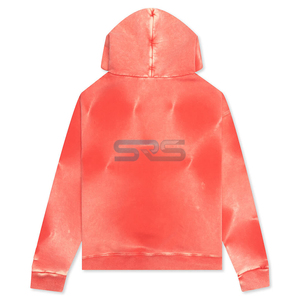 Sweat à capuche unisexe délavé effet soleil, manches longues, pull-over, design moderne, mode urbaine, confortable, broderie frontale - Product Image 3