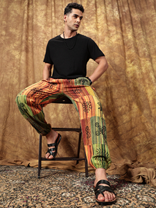 100% Cotton <b>Men's</b> <b>Lounge</b> <b>Pants</b> Comfortable Home Wear Nepali Patchwork Balloon Harem Design Breathable Casual Sleepwear Pure - Product Image 2