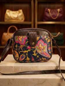 Fashion Ethnic Print Crossbody Bag for Women <b>Small</b> Leather Sling Shoulder <b>Handbag</b> - Product Image 2