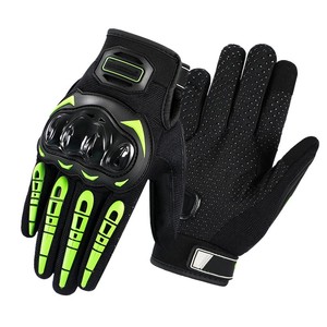 Guantes de Carreras de Dedo Completo para Motocross y Ciclismo, Transpirables, Antideslizantes, de Cuero, con Pantalla Táctil, Unisex, con Cierre de Velcro - Product Image 1