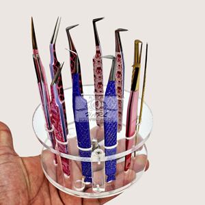 Soporte para Pinzas de Pestañas, Diseño Redondo, Reutilizable, Acrílico, Estante para Pinzas, Caja de Almacenamiento para Pinzas de Pestañas, Accesorios para Pestañas - Product Image 6