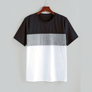 Camiseta de Manga Corta para Hombre con Bloques de Color y Estampado de Esperanza, Cuello Redondo, Corte Regular Informal, Tejido de Punto 100% Algodón - Product Image 6