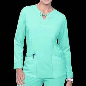 Uniformes Médicos para Hombre y Mujer, Manga Larga, Cuello Redondo, Algodón, Logotipo Personalizado, Uniformes de Enfermería, Tallas Personalizables - Product Image 1