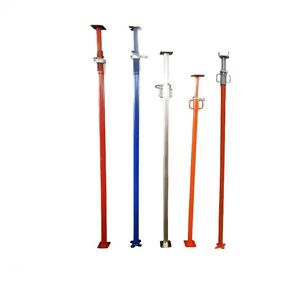Étai en acier réglable pour le soutènement de colonnes en béton avec base antidérapante et tête supérieure - Product Image 1