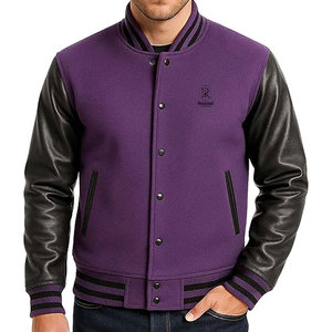 แจ็คเก็ตเลตเตอร์แมนฤดูหนาวคุณภาพดี ดีไซน์ล่าสุด ผลิตในปากีสถาน แขนหนัง สำหรับผู้ชาย - Product Image 1