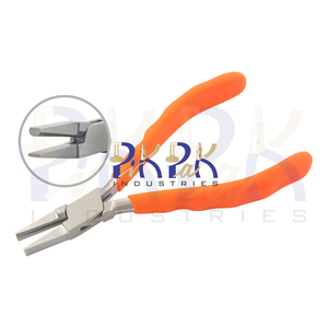 145mm Stainless Steel Smooth Jaws Half Flat Nose Pliers Spring Finger Grip Foaming Handles <b>Wire</b> <b>Stripper</b> Fishing Jewelry Making - Product Image 1