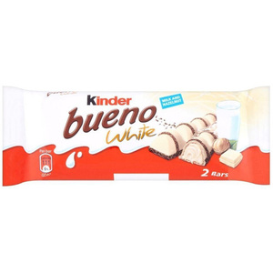 Gaufrettes au chocolat blanc très bon marché en gros, Kinderr Bueno chocolat blanc 43g pour l'exportation en gros, prix avantageux, crémeux - Product Image 1