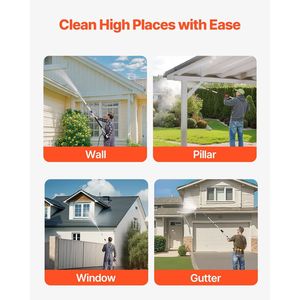 Lancia Telescopica da 7,3 m per Idropulitrice 4000 psi - Potente Pulitore per Grondaie e Strumento di Pulizia - Product Image 6