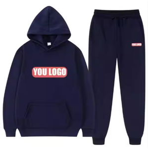 Ensemble de survêtement technique pour homme, imprimé numérique avec votre logo, comprenant un sweat à capuche et un sweat uni, vente en gros - Product Image 1