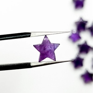 Estrella de Amatista Chevron Natural Tallada a Mano, Cristal Curativo Morado para Feng Shui, Meditación, Reiki, Decoración Energética de Chakras - Product Image 4