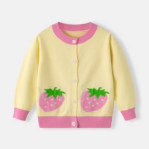 Suéter de Lana Tejido a Mano para Niñas, Diseño de Trenzas, Ropa Infantil - Product Image 1