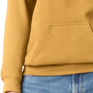Sudadera con Capucha para Mujer Mustard, Manga Larga, Forro Polar, Bolsillo Canguro, Casual, Logotipo Personalizado, Venta al por Mayor, Fabricante de Sudaderas con Capucha - Product Image 4