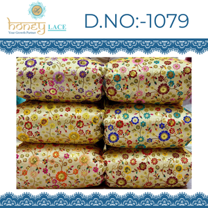 Tela Premium Fendy Georgette de Punto por Urdimbre de Poliéster/Nylon/Metalizado con Cuentas Florales para Prendas de Boda para Niños y Niñas, Peso Medio - Product Image 4