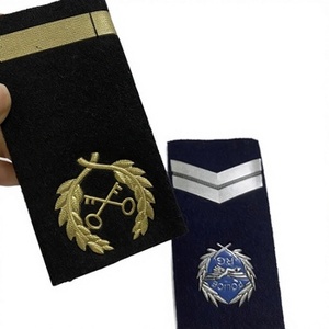 Al por mayor, epaulettes de hombro de metal hechos a mano personalizados, parches bordados con cuentas para accesorios de uniforme de piloto - Product Image 5