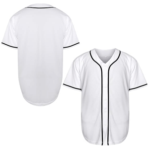 Maillots de baseball personnalisés pour hommes 100% polyester, respirants, à séchage rapide, uniformes sportifs personnalisés, maillot à manches courtes pour hommes - Product Image 6