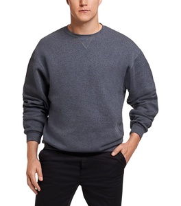 Wholesale 100% Cotton Crew Neck Men's Pullover Hoodies Slim Fit <b>Sweatshirts</b> with Custom Embossed Print Winter Fleece Fabric - Product Image 1