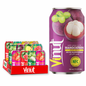 Jus de mangoustan tropical boisson VINUT sans sucre 330ml Vietnam usine échantillon gratuit marque privée - Product Image 1