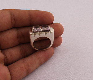 Natural <b>Amethyst</b> <b>Ring</b> 925 Sterling <b>Silver</b> Jewelry February Birthstone <b>Ring</b> Vintage Style Purple Gemstone <b>Ring</b> for Women - Product Image 5