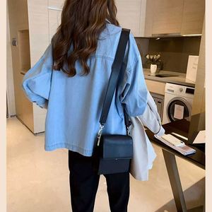 Women Shirt Casual Long Sleeve Denim Patchwork Shirts Women's Blouse Clothes Loose Loose Comfortable <b>Tops</b> Fashion Female Shirt - Product Image 5
