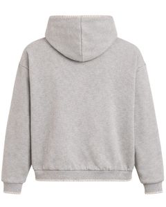 Sweat-shirt à capuche gris surdimensionné pour homme, avec poche kangourou, style streetwear, épais, décontracté, pour l'hiver, fabricant OEM - Product Image 2