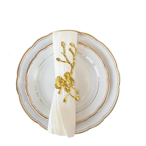 Anneaux de serviette de table en bois massif couleur marron, écologiques, pour la décoration de la table à manger à la maison et à l'hôtel, élégants porte-serviettes ronds - Product Image 6