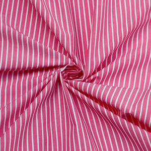100% Cotton Combed Woven Yarn Dyed Eco-Friendly Breathable Lightweight Pin Stripe 140 GSM Shirt <b>Fabric</b> for Men Women Children - Product Image 1
