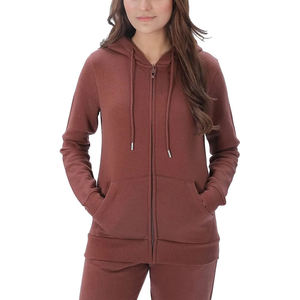 Factory Custom Lady Tracksuit <b>For</b> <b>Women</b> Crop <b>Top</b> Hoodie <b>Velvet</b> Jogger Set Zipper Track Suit Set - Product Image 5