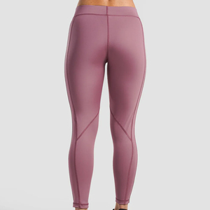 Leggings de Yoga al Por Mayor, Personalizados, de Cintura Alta, Tejido Acanalado, Ropa Deportiva para Mujer, Color Sólido, Tallas Grandes, con Bolsillos - Product Image 6