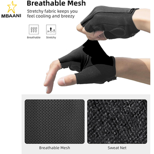 Gants de cyclisme pour hommes et femmes - Gants de vélo respirants - Gants mi-doigts pour le cyclisme quotidien, l'entraînement et les sports de plein air - Product Image 5