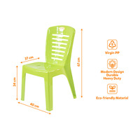 Chaise de jardin d'extérieur en plastique avec dossier, empilable, design moderne, écologique, légère, durable, pour salon et chambre
